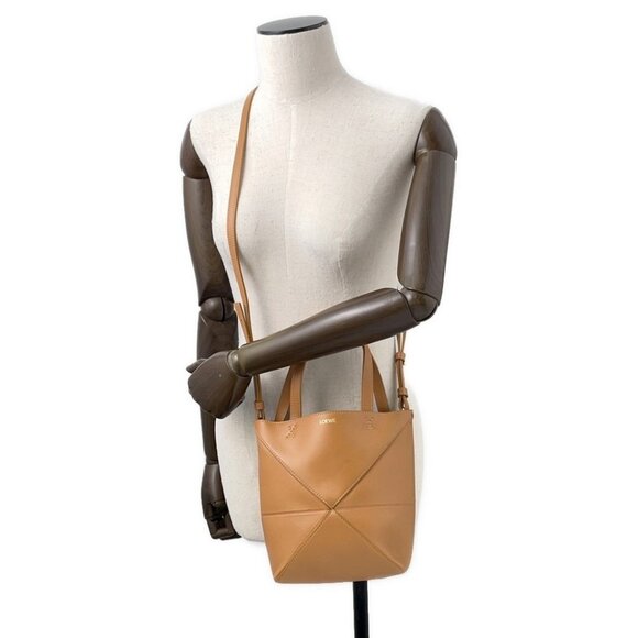 LOEWE Puzzle fold Size Mini Leather warm dessert - Picture 9 of 16